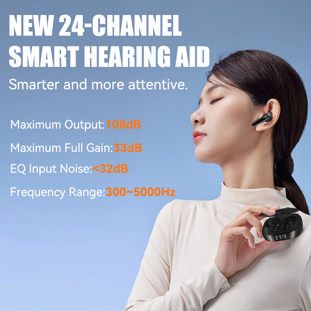 ITE Hearing Aids Rechargeable,Bluetooth Hearing Aids for Seniors with Smart App Enabled Call iOS/Android,Authentic Sound Quality