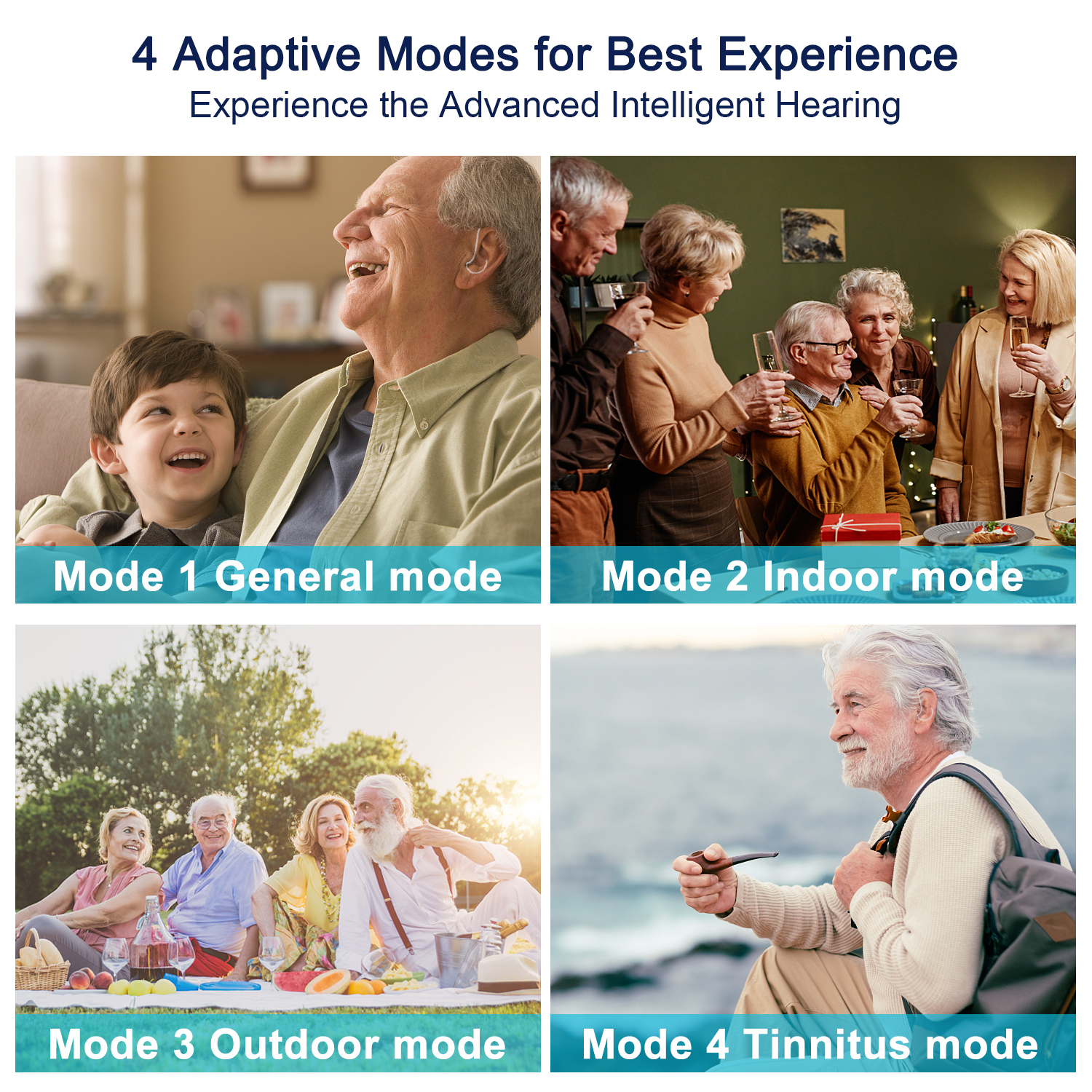 16 Channel Hearing Aids Rechargeable Bluetooth Hearing Aid for Seniors Adults Digital BTE Hearing Assist with Noise Cancelling