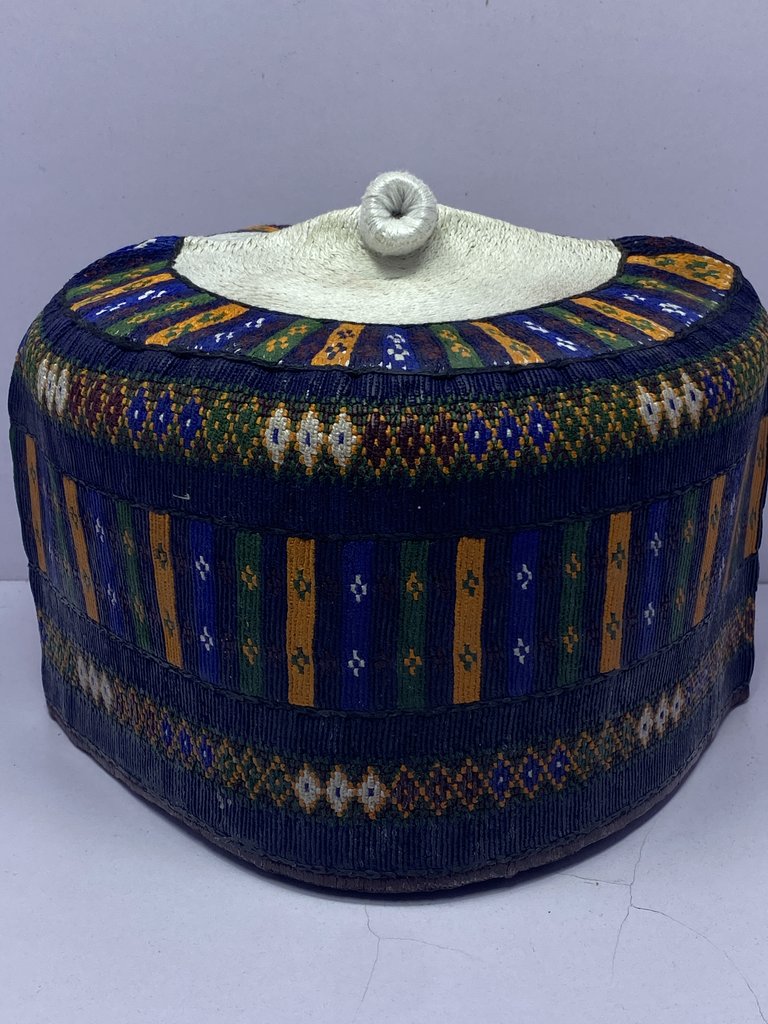 Blue Maimala – Hausa/Fulani Cap, Kufi, Handwoven Cap, Zawa