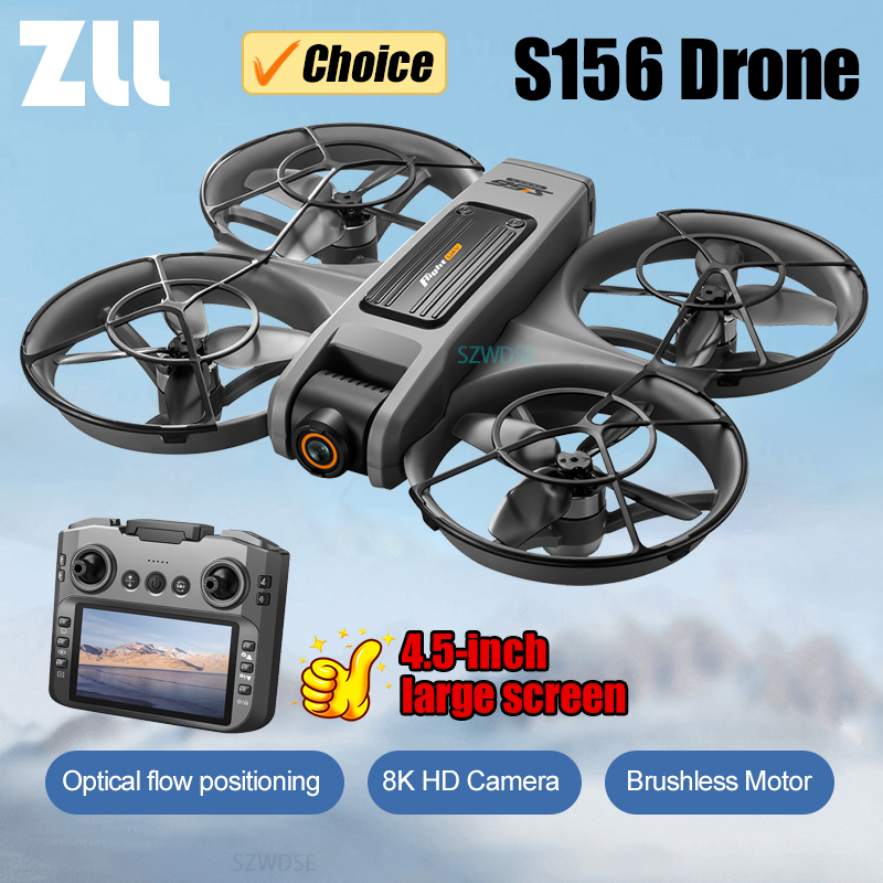 New S156 Drone 8K HD Aerial Photography Brushless Motor Dual Camera Drone With Screen All-Around Obstacle Avoidance Drone
