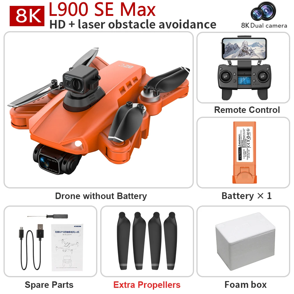 New L200 PRO MAX 4K Professional Drone GPS EIS Dual Camera Obstacle Avoidance Flight 2-axis PTZ Brushless Helicopter GPS RC toys