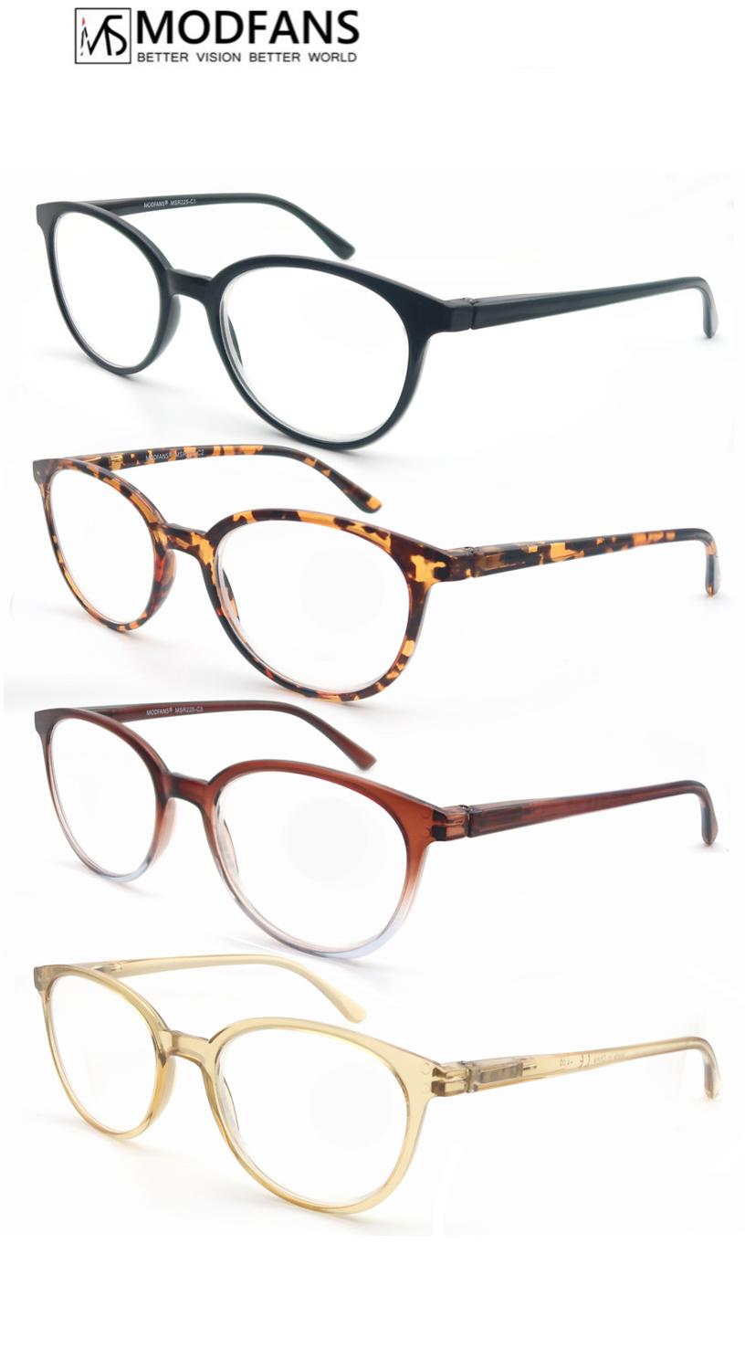 MODFANS Oversized Reading Glasses For Women and men,Classic Round Sunglasses Readers Frame with Spring Hinge +0.5 ~ +4.0