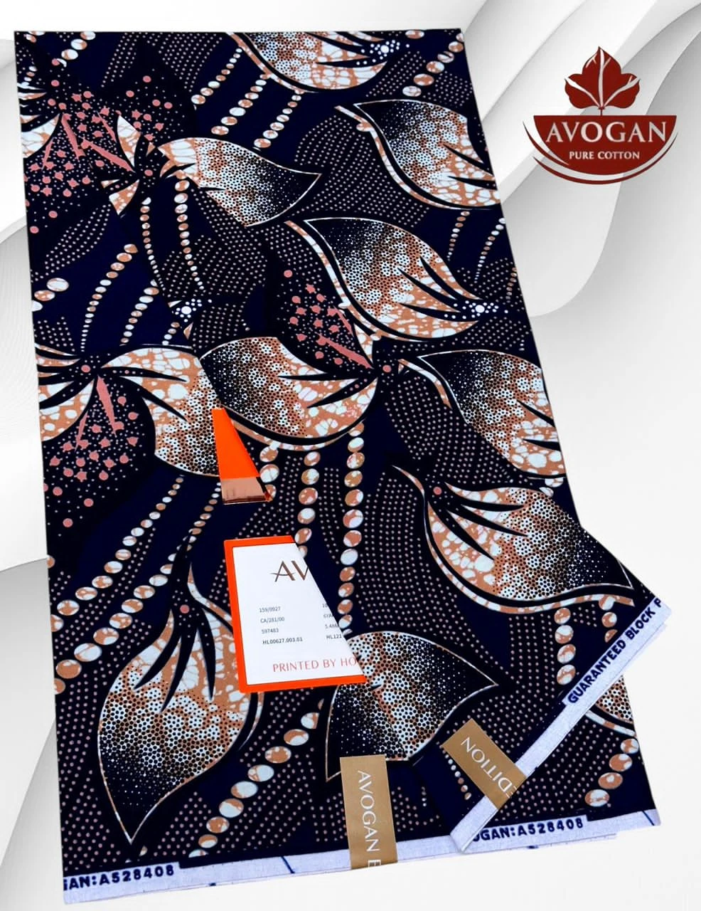 The Cotton King: Authentic Avogan Pure Cotton Veritable Block Prints – Premium Atamfa Turmi for Superior African Men & Women’s Garments