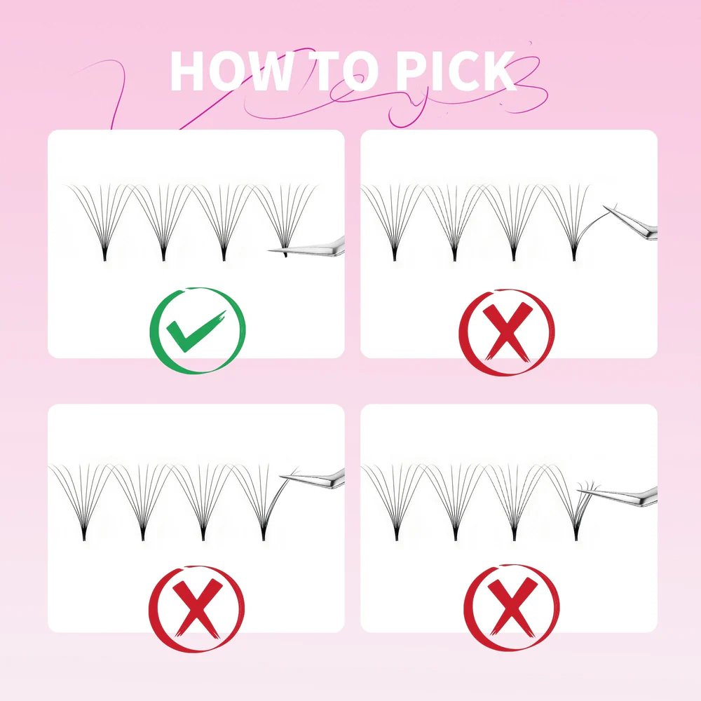 Veyes Inc NarrowPro Premade Fans Lashes Fans Veyelash 320 Fans 5D 8D 10D Slim Thin Pointy Base Soft Russian Volume Fans Lash