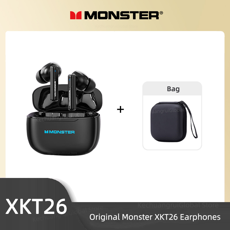 Monster XKT26 Bluetooth 5.4 Earphones TWS Hifi Stereo Wireless Headphones Gamer Headset Noise Reduction Sports Earbuds 2025 New