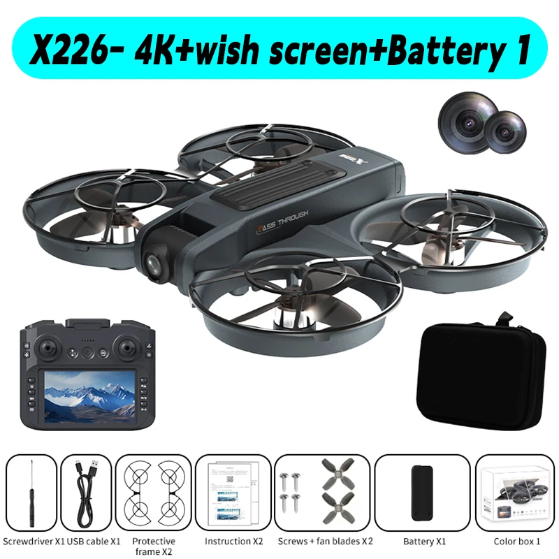For Xiaomi X226/VR RC Drone 8K Professional 4K HD Dual Camera Brushless Motor 5G WIFI FPV Obstacle Avoidance Quadcopter Dron Toy