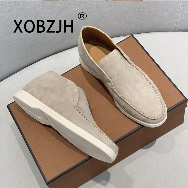 No Logo-Luxury Designer Warm Winter Boots 2025 New Men's Suede Leather Winter Trends Casual Flat Shoes Comfort Walking Shoes