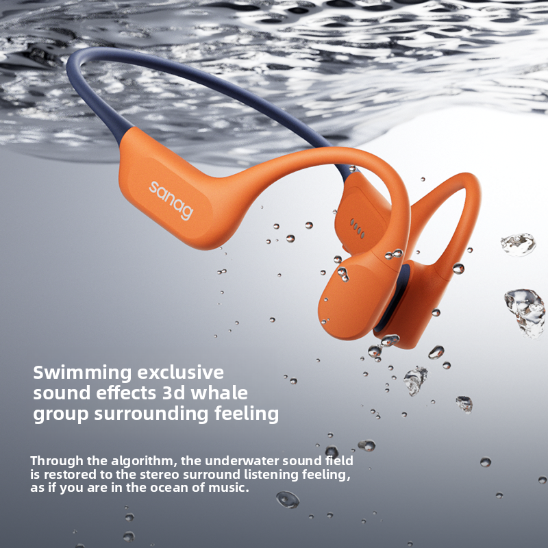 Sanag B77S IPX8 Swimming Earphone Bone Conduction Bluetooth Headphone Choice Flash-sale 64GB Memory MP3 Player Wireless Headset