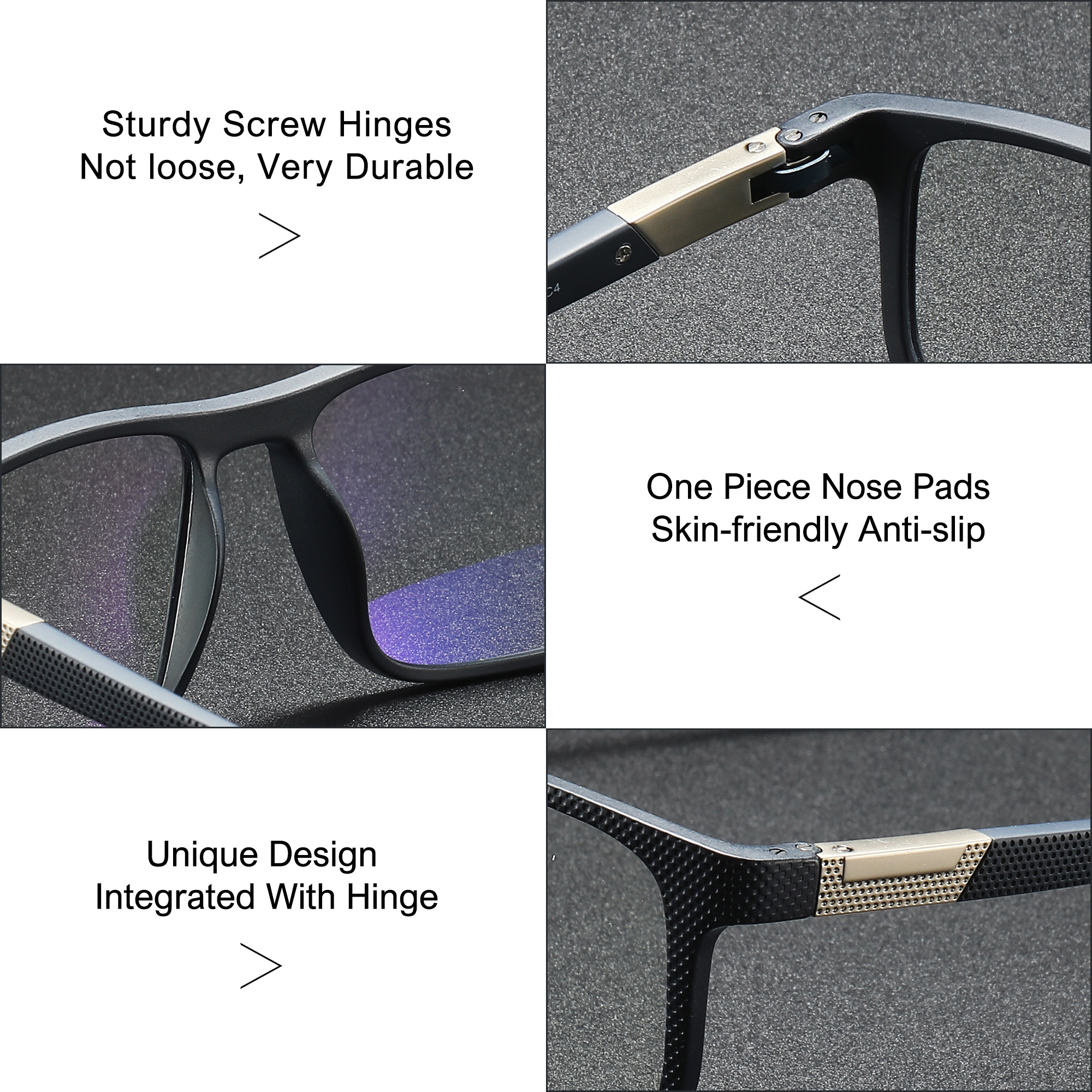 Blue Light Blocking Glasses Men Square Computer Gaming Eyeglasses Anti Blue Ray UV Protection Eyewear Scratch-Resistant Lens