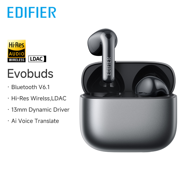 Edifier Evobuds True Wireless Earbuds Bluetooth Earphone with AI Voice Translation Noise Cancelling Bluetooth 6.1 Hi-Res IP54
