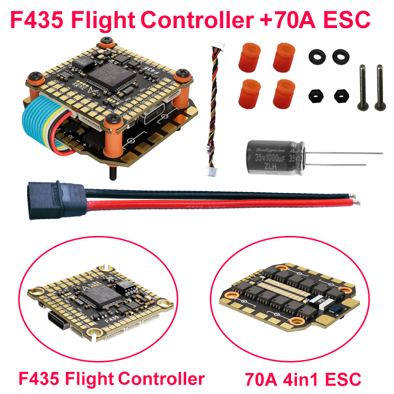 DAKE F435 V3/V4 FC ESC Stack 3-8S Lipo Flight Control BLS 55A/60A/70a 4 in 1 ESC 30x30  RC FPV Racing Drone