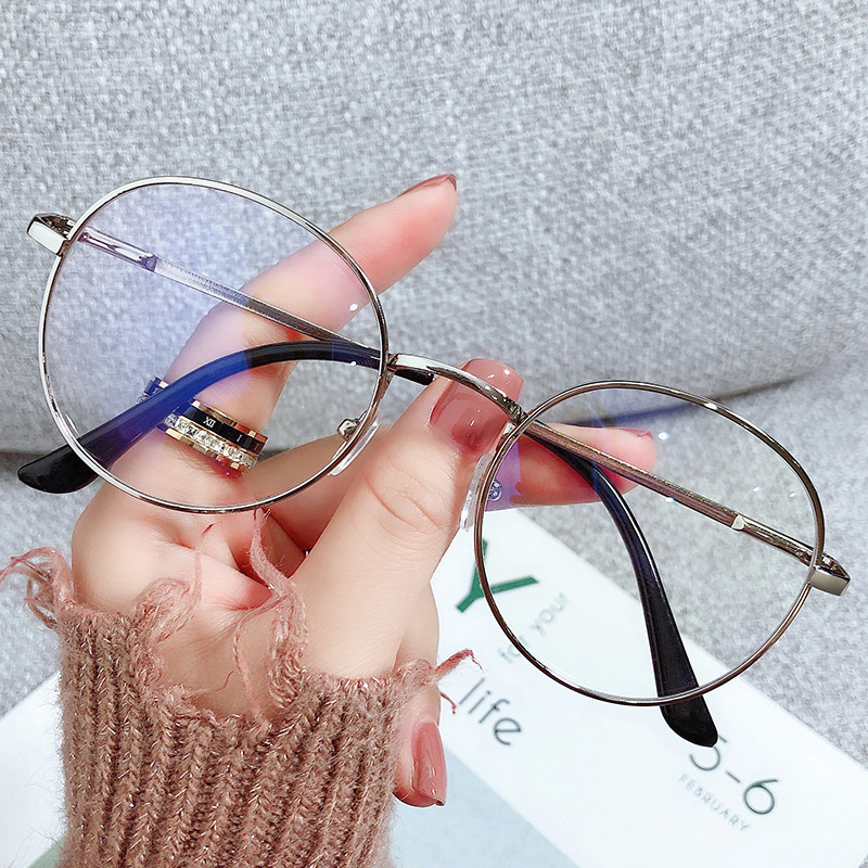 Prescription Eyeglasses Metal Frame Optical Computer Women Myopia Glasses Men Nearsighted Glasses-1.0-1.5-2.0-2.5-3.0-3.5To-6.0