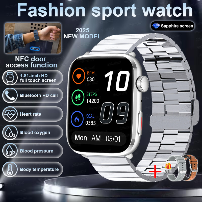 Smart Watch Watch Global Version Men Women HD AMOLED Display Heart Rate Bluetooth Call GPS Track Waterproof Sports Smart Watches