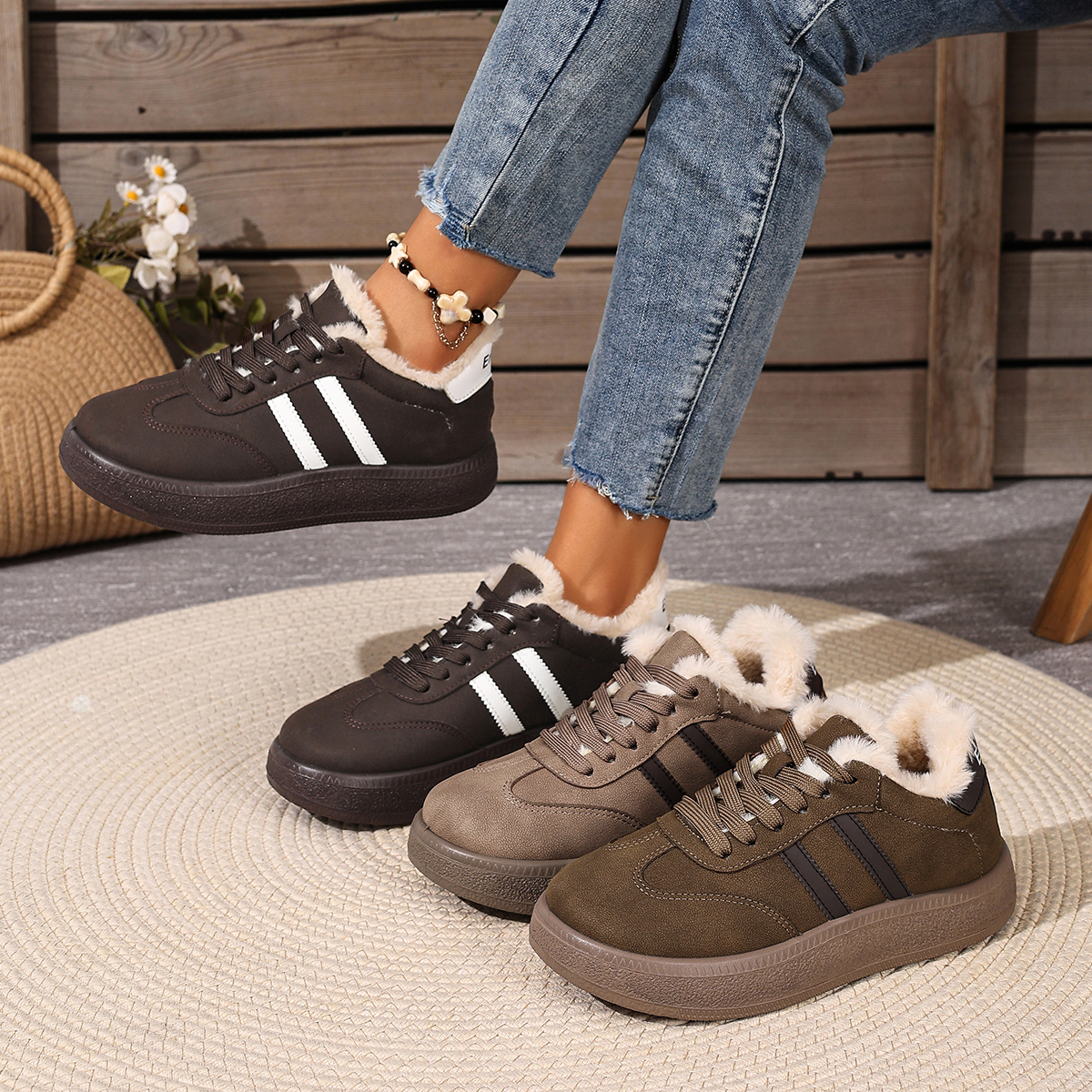 2025 Winter New Women's Fleece Casual Shoes Comfortable Warm Waterproof Skid-proof Sole Free Shipping Women's Shoes