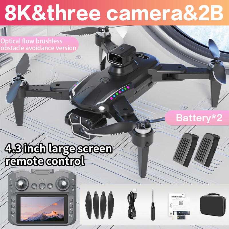 Xiaomi Mijia S12 Drone 4K HD Camera three Cameras 8K Professional Brushless Motor inch large screen remote control Quadcopter RC