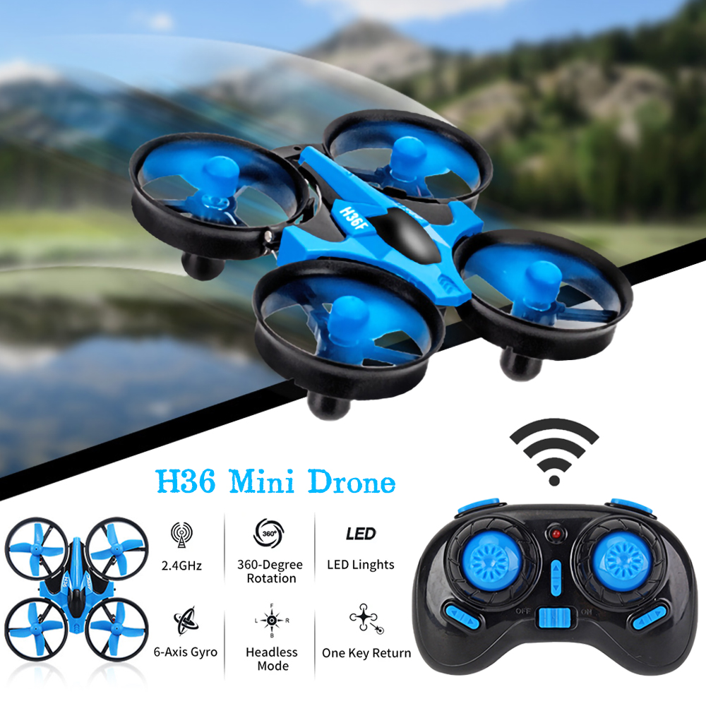 JJRC H36 Mini Drone 4Ch 6-Axis 3 Batteries Headless Mode Helicopter 360° Flip One-Button Return Rc Quadcopter Toys for Kids Gift