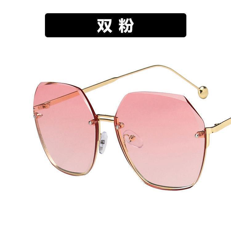 2023 Luxury Brand Design Vintage Rimless Rhinestone Sunglasses Women Men Fashion Gradient Lens Sun Glasses Shades for Female
