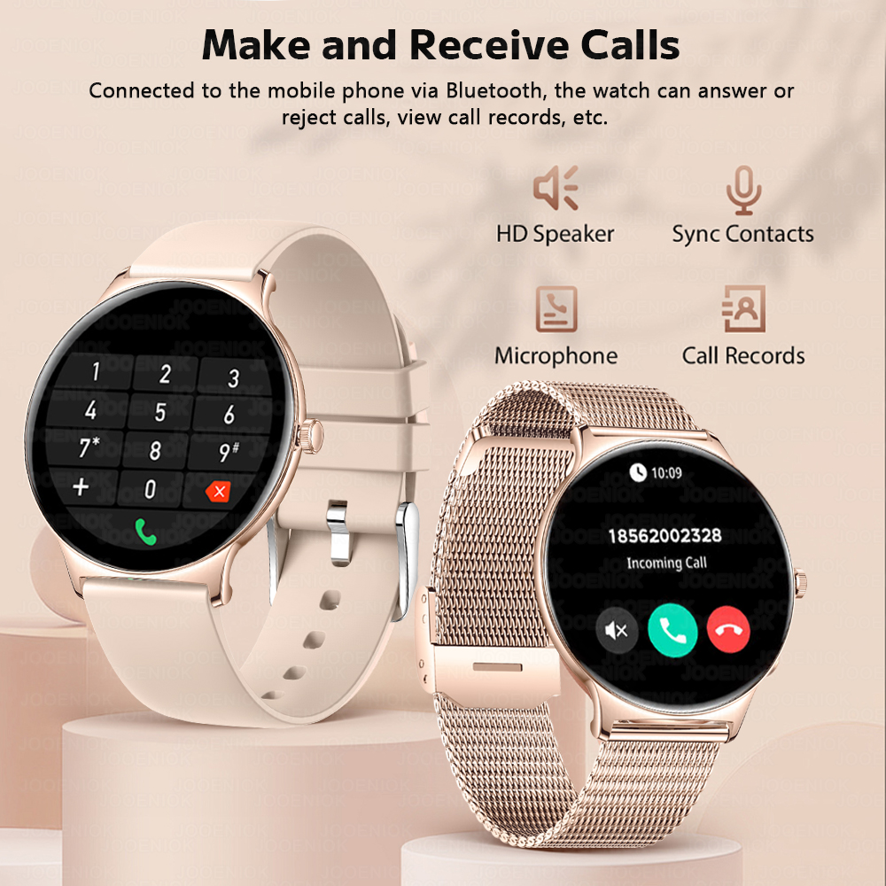 For Huawei Xiaomi New Ultra Thin Smart Watch Women Screen Always Display Time Sports Bracelet Bluetooth Call Fashion Smartwatch