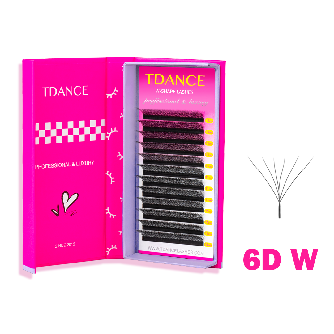 TDANCE W Shape Lash Soft Handmade 3d 4d 5d 6d 8d Premade Volume Fan C D 0.07MM Eyelashes Extension