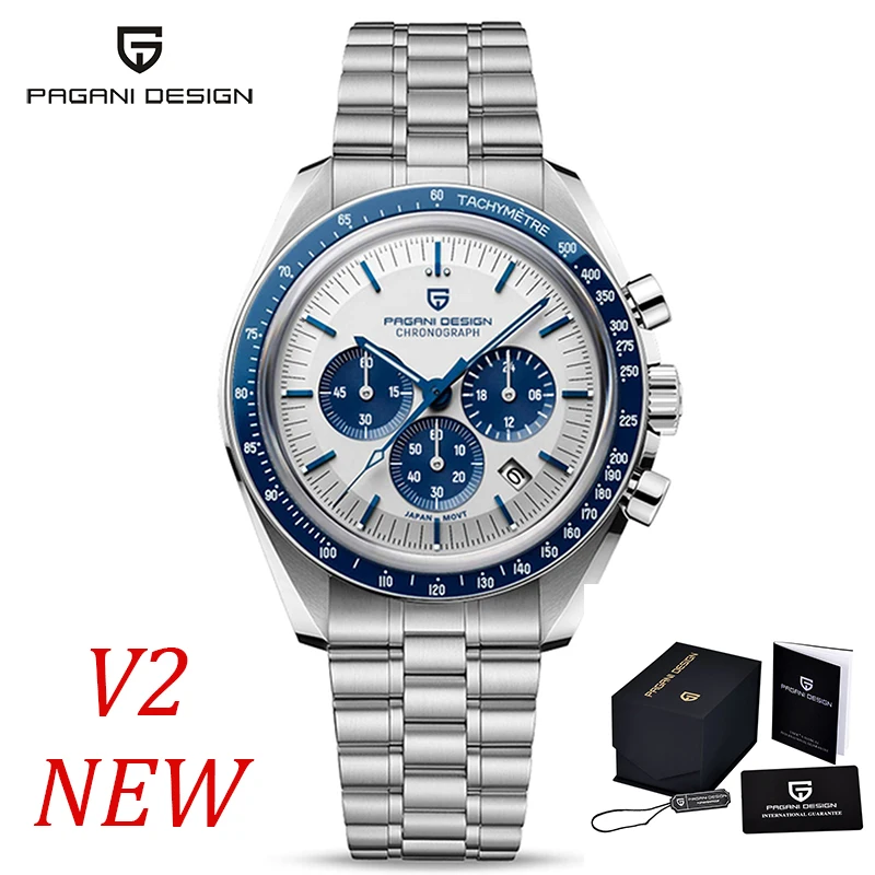 2025 New PAGANI DESIGN Mens Watches Top Brand Luxury Automatic Quartz Chronograph Waterproof Sport Stainless Steel Clock Relogio