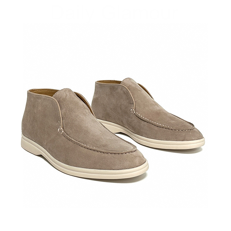 Loafers Men's Shoe Stitching Women None Adult Cow Suede Rubber Leather Casual Shoes Sneaker Best