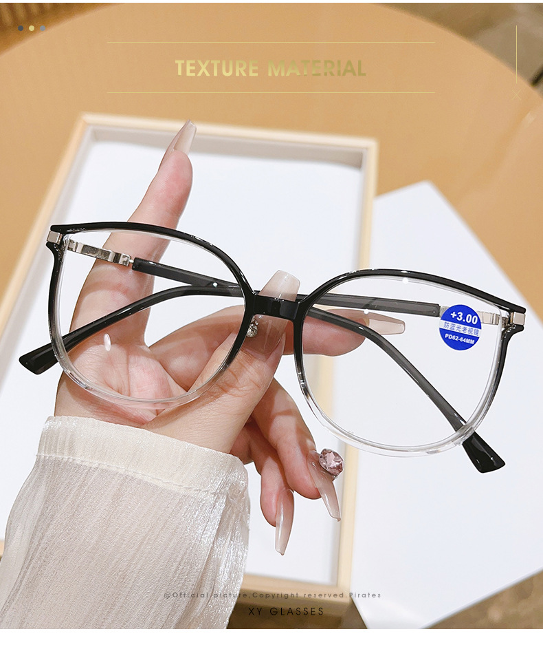 New Fashionable Reading Glasses Anti Blue Light Presbyopia Glasses Men Women Large Frame Presbyopia Glasses Casual Eyeglasses