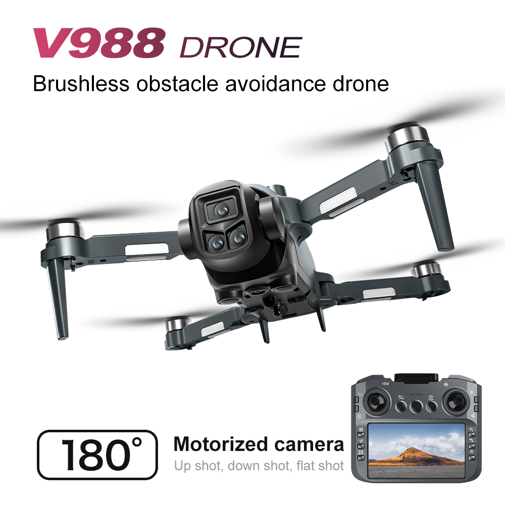 HOT NEW for Xiaomi V988 Camera Drone 8K Professional Dron 4K with Screen Under 249g Remote Control  Brushless RC Quadcopter Toys