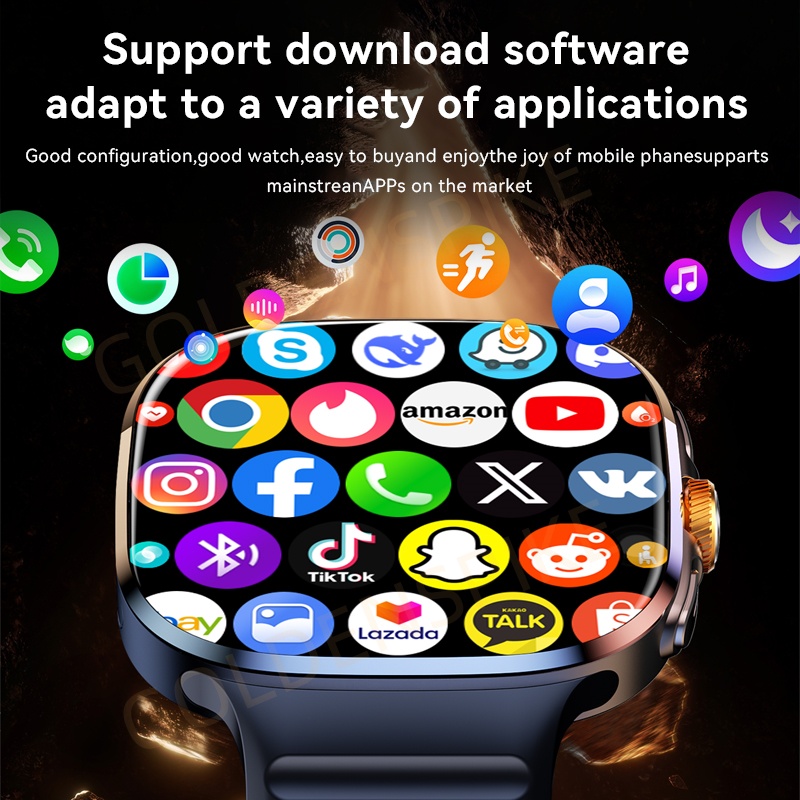 5G Celluler Version Smartwatch M99 Android Smart Watch With 190° Rotary Camera NFC Compass IP67 Waterproof Google Play Store