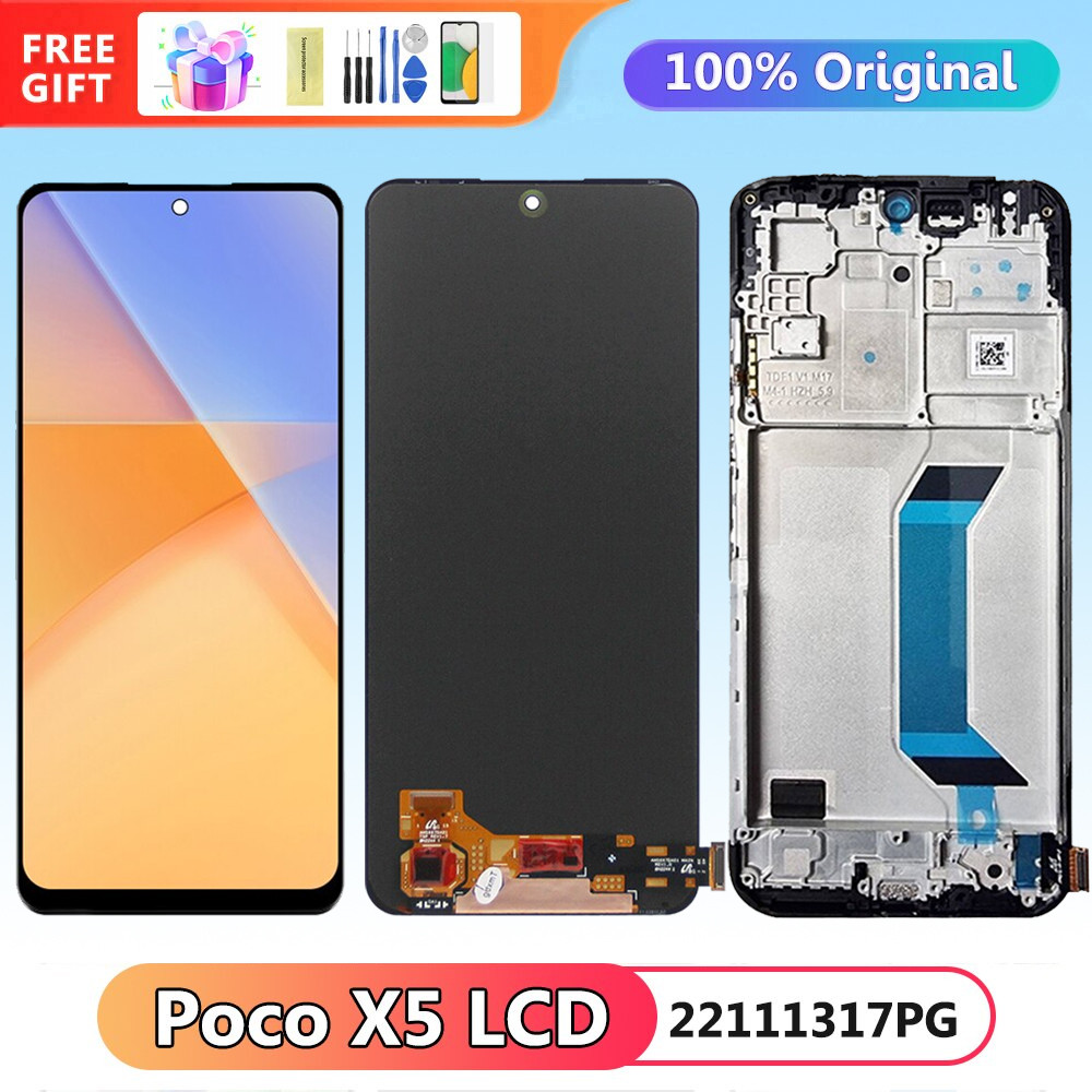 6.67" Screen for Xiaomi Poco X5 22111317PG 22111317PI Lcd Display Digital Touch Screen with Frame for Poco X5 Screen Replacement