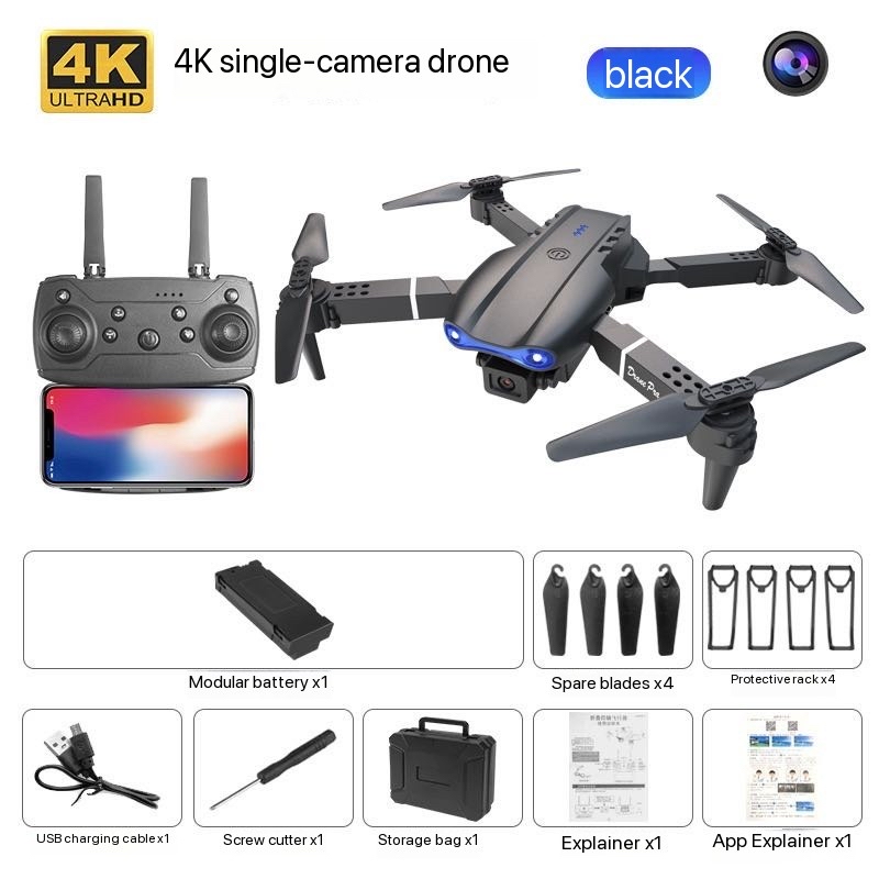 E99 Drone Quadcopter Remote Control Handle Four Axis Aircraft HD 6K Photography UAV Altitude Fixation Helicopter Toys
