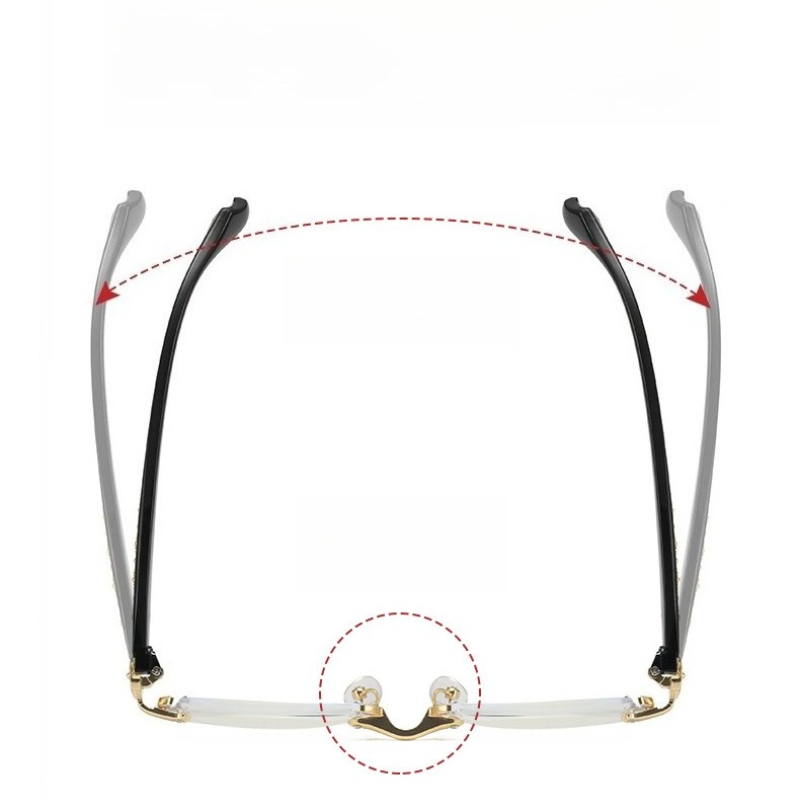 New Retro Frameless Ultra Light Women Men Reading Glasses Blocking Blue Light Computer Presbyopia Eyewear Eyeglasses +1.0..+4.0