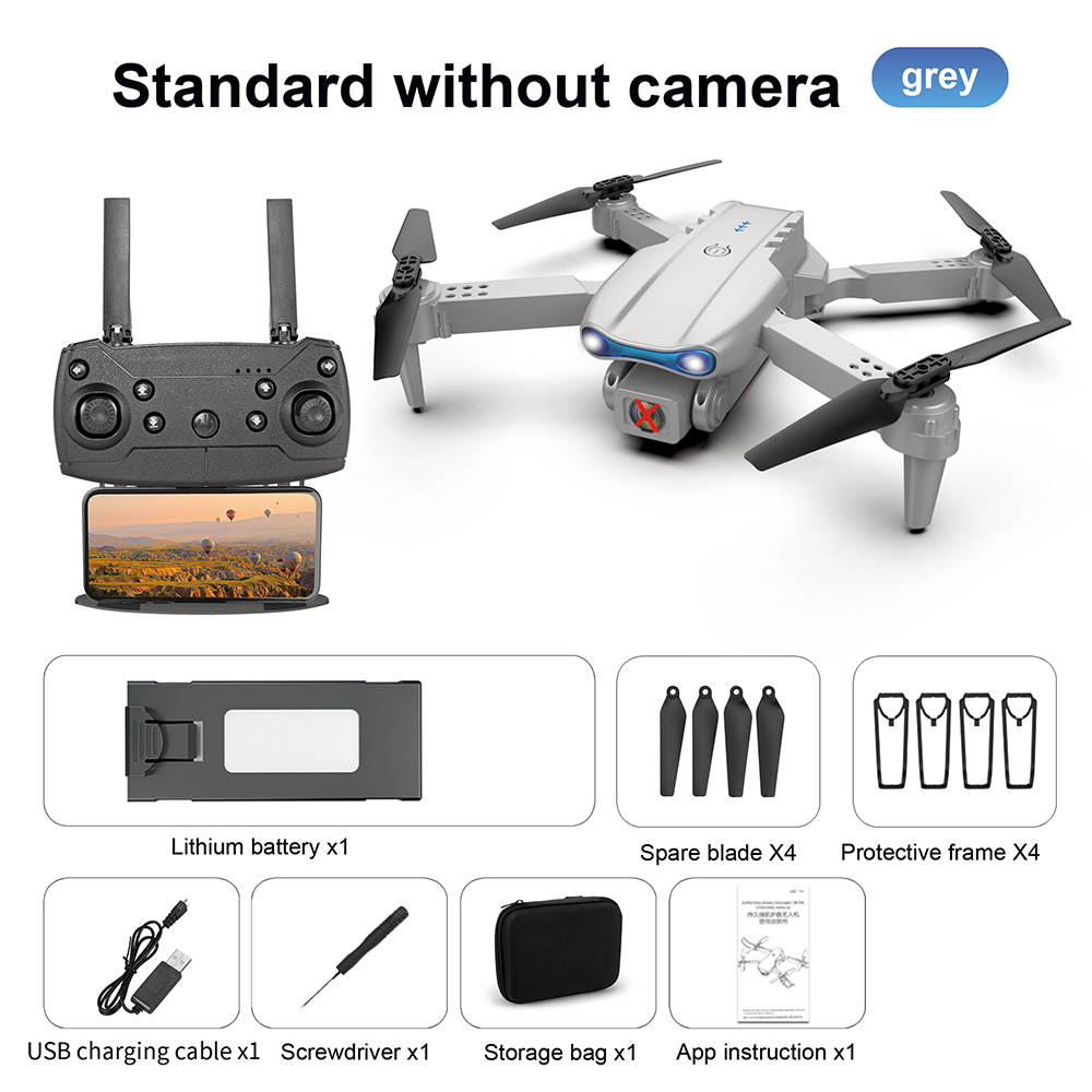 Professional Drone E99/K3 4K wide-angle HD camera WiFi FPV height Hold Foldable RC Quadrotor helicopter Camera-free Dron Toys