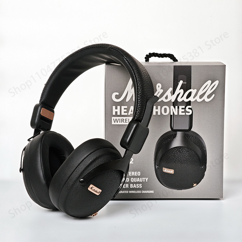 MARSHALL BT12 Wireless Headphones, Active Noise Cancellation, Hi-Fi Audio, Comfort Fit, waterproof Bluetooth Retro Music Headset