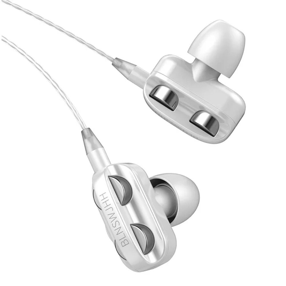 6D In-Ear Stereo High Bass Headphone In-Ear 3.5MM Wired Earphones Metal HIFI Earpiece with MIC for Xiaomi Samsung Huawei Phones