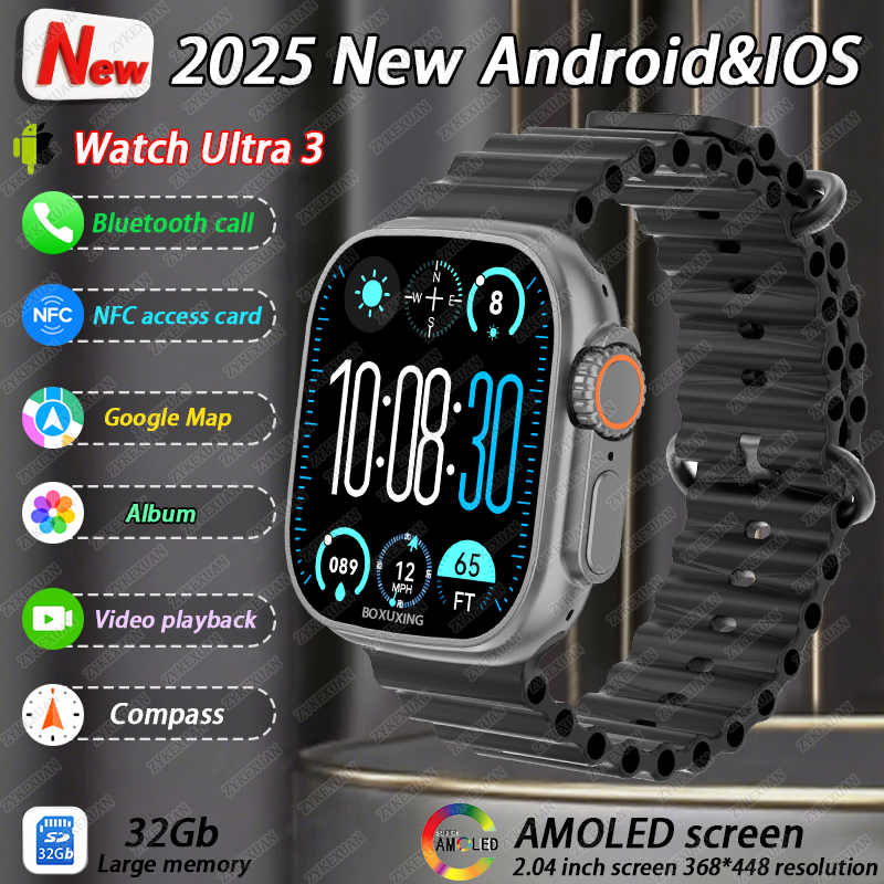 2025 New Original Watch DT Ultra 3 Pro Smart Watch Men Google map NFC GPS Tracker HD BT Call IP68 Waterproof smart watches Women