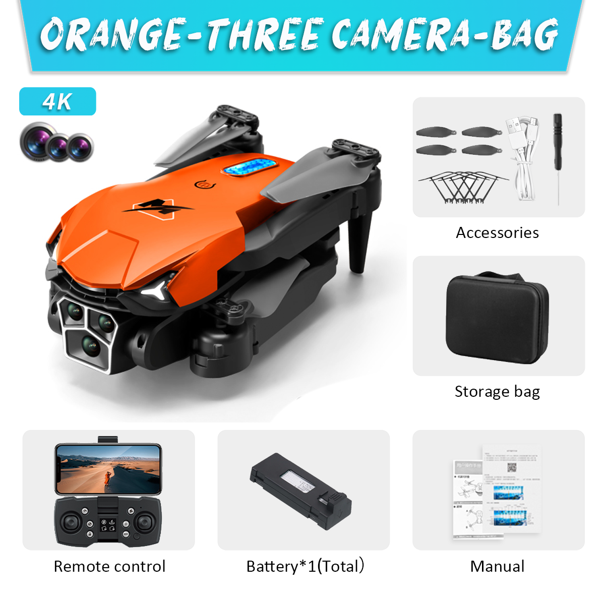 M3 8K Professional Drone DualCamera 4K Obstacle Avoidance Four Axis Folding RC Quadcopter Aerial Photography Sell Apron