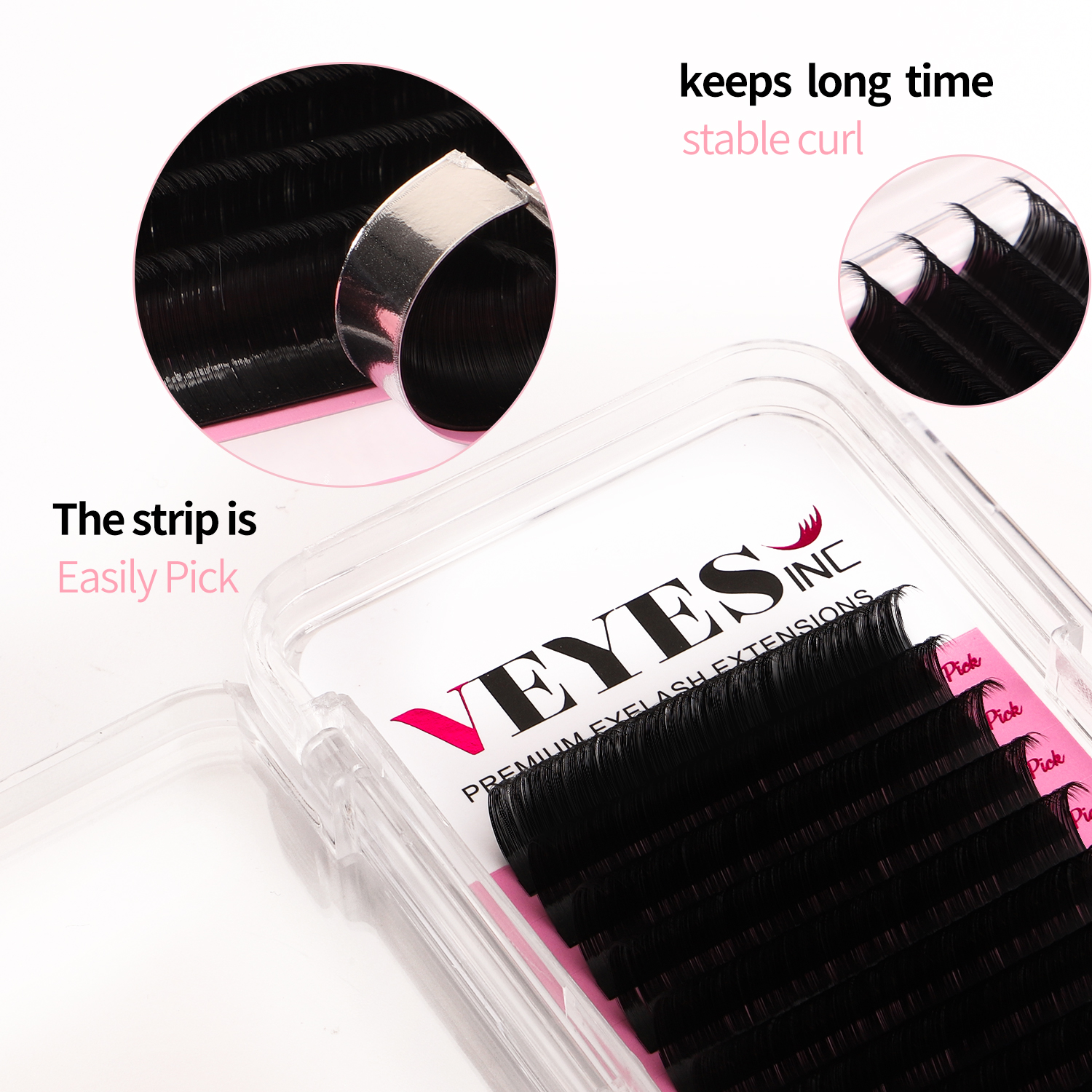 Veyes Inc Individual Eyelash Extensions Faux Mink Lashes C D CC DD Curl Veyelash Professionals Soft Natural Lash Bulk Wholesale