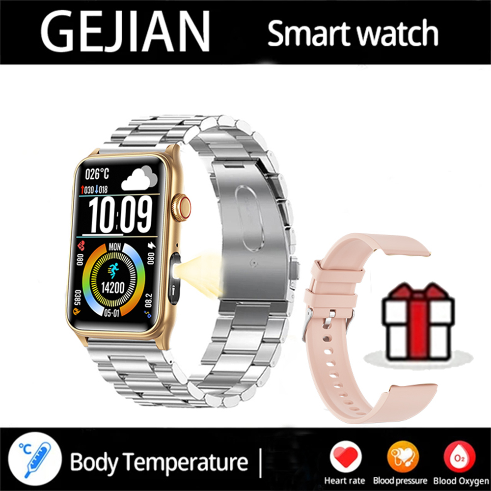 2025 New Smart Watch Men LED Bluetooth Call Sports Men's Smartwatch Heart Rate Health Temperature Monitoring Women Smart Watches