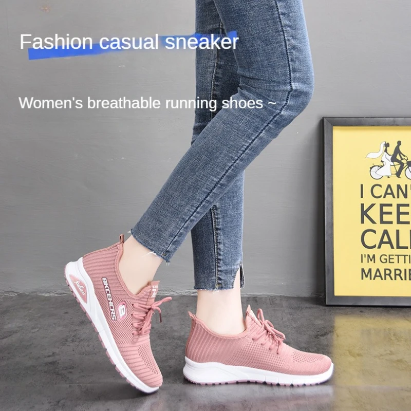 Women Casual Shoes Fashion Breathable Walking Mesh Flat Shoes Sneakers Women 2024 Gym Vulcanized Shoes Purple Female Footwear