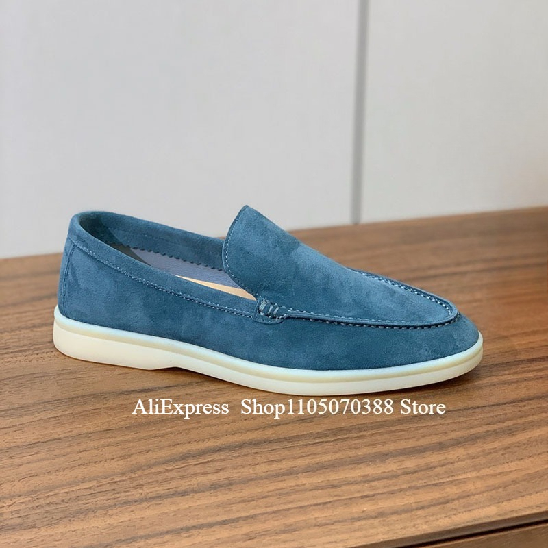 large size 35-51 highquality all Genuine leather walking men's loafers sheepskin Casual comfortable Sheep suede men's shoes