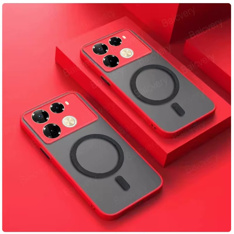 Phone Case For infinix Note 40 Pro Plus 5G Note4G X6851 X6852 X6853 Magnetic Transparent Matte TPU Wireless Charging Cover