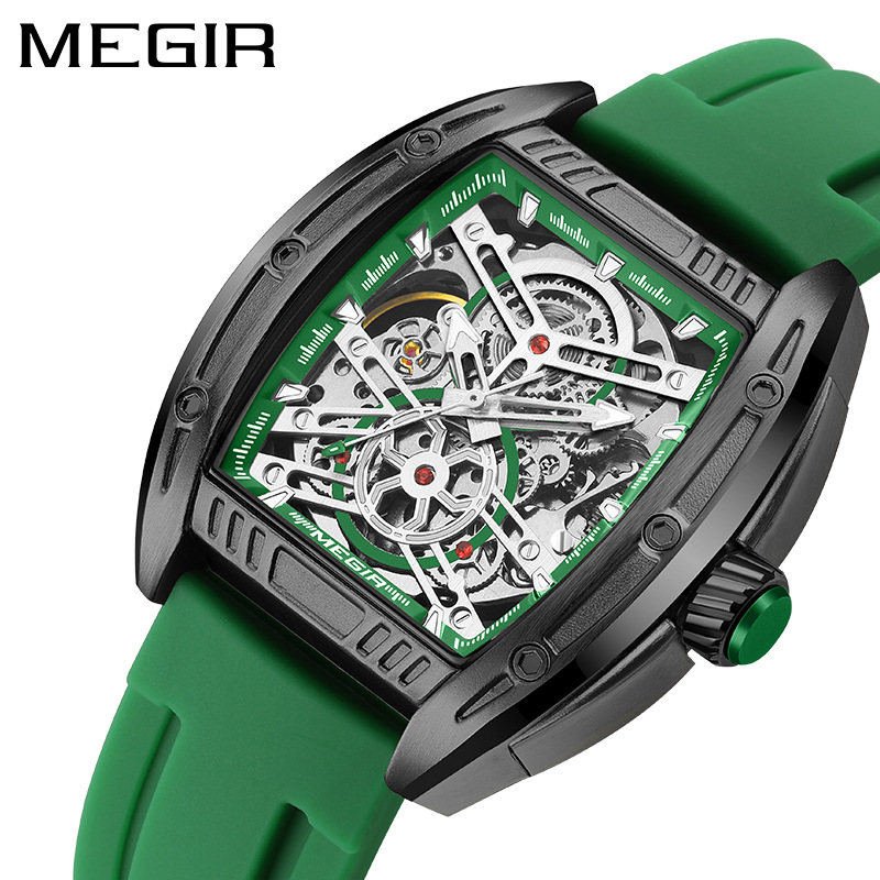 MEGIR 8601 Fashion Men Automatic Mechanical Watches Skeleton Luxury Luminous Waterproof Casual Wristwatches for Man reloj hombre