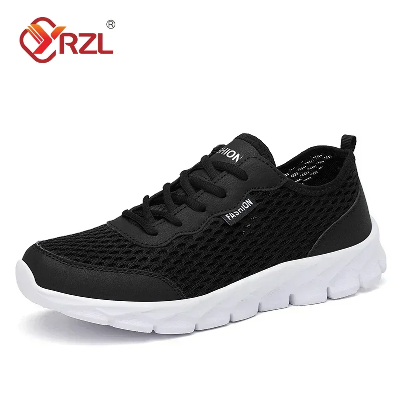 YRZL New Running Shoes for Men Breathable Sports Shoes Light Weight Fashion Summer Plus Size 38-48 Breathable Sneakers for Men