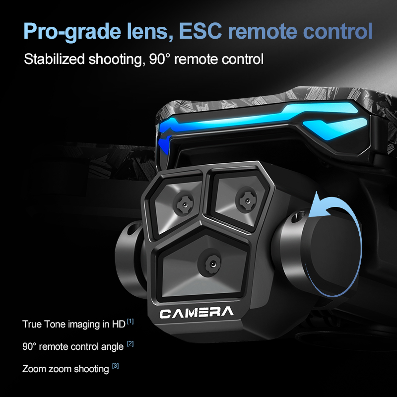 New D13 RC Drone 4K Professional HD Triple Camera 5G WIFI FPV Dron 360° Obstacle Avoidance Brushless Large Screen Quadcopter Toy