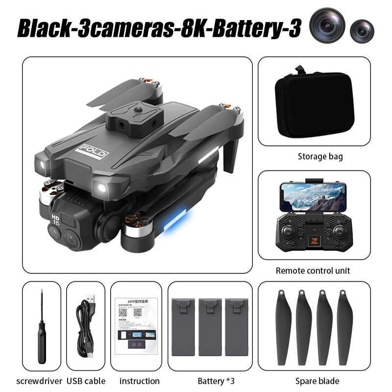 For Xiaomi YK8 Drone 4K Professional HD Aerial Photography Remote Control Aircraft 5G GPS HD Dual Camera Quadcopter Toy UAV New