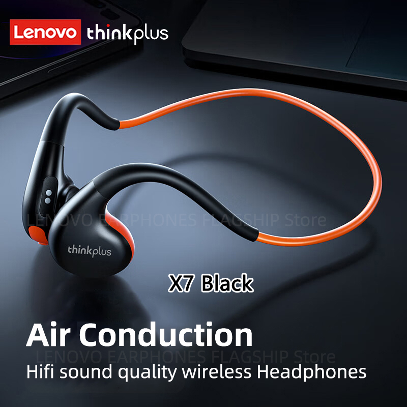 Lenovo Bone Conduction Earphones Bluetooth 5.3 Sports Wireless Headphones TWS Ear Hook Waterproof Headset for Running Driving