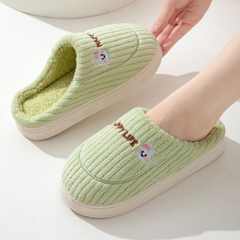 Cotton slippers for women, winter new style, indoor living, warm home, woolen slippers for men, autumn and winter