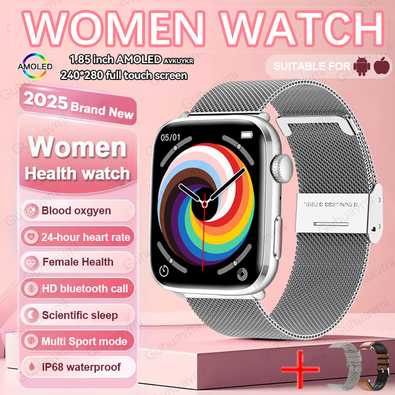 2025 New For Xiaomi Women AI Smart Diagnosis Smart Watch HRV+PPG Blood Pressure Blood oxygen Health monitor IP68 NFC Smartwatchs
