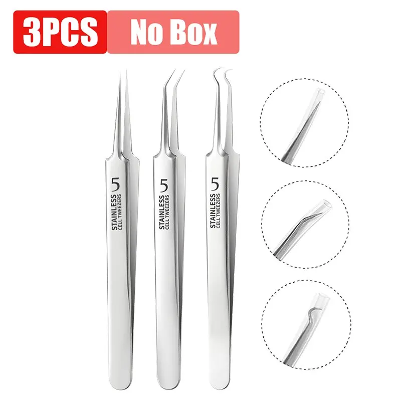 1/3/8pcs Stainless Steel Blackhead Removal Tool Set, Blackhead Clip, Tweezers, Beauty Facial Blackhead Remover, Acne Needle Tool
