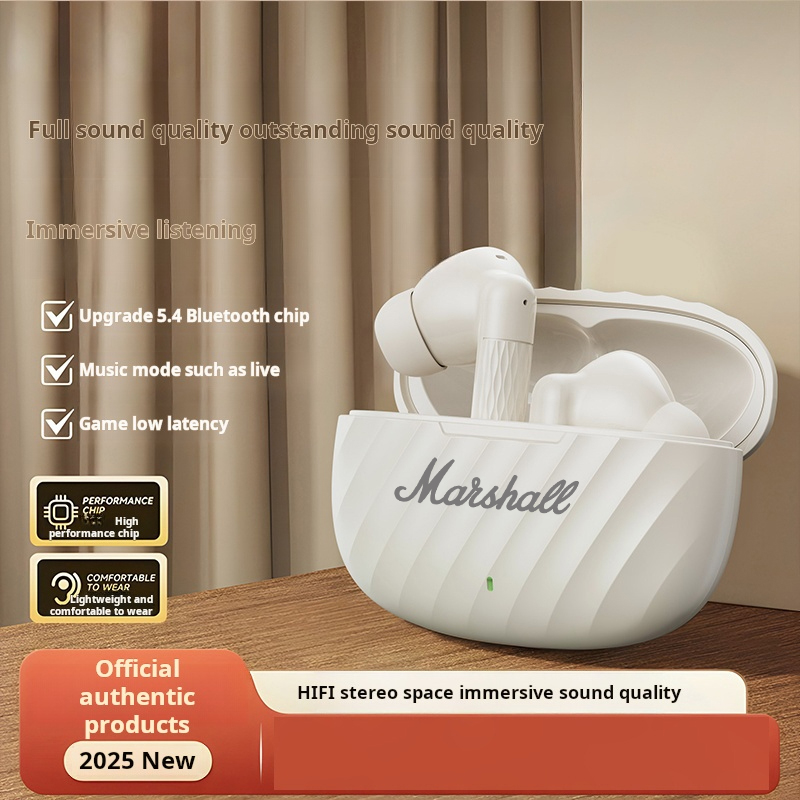 Marshall Bluetooth Headset In-Ear Wireless Sport Headphones HiFi Stereo Earphone With Mic Earbuds For for Android and Apple